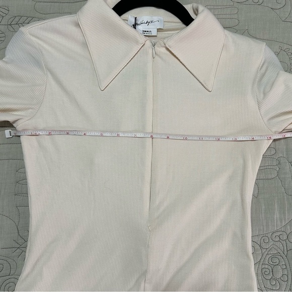 NWT The Line by K Candela Dress S Vanilla Cream Stretch Rib Rayon Lined Maxi - Picture 7 of 10